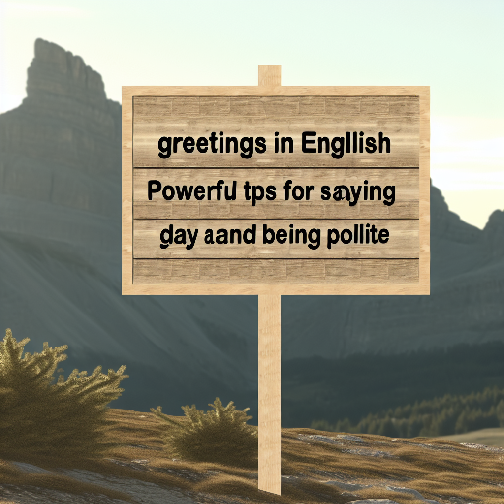Domine Saudações em Inglês: Dicas Poderosas para Dizer Bom Dia e Ser Educado